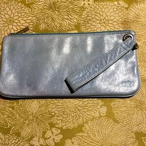 Hobo International Vida Leather Wristlet Blue